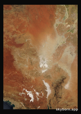 The Earth on 22 February 2009 · Lake Eyre, Australia
