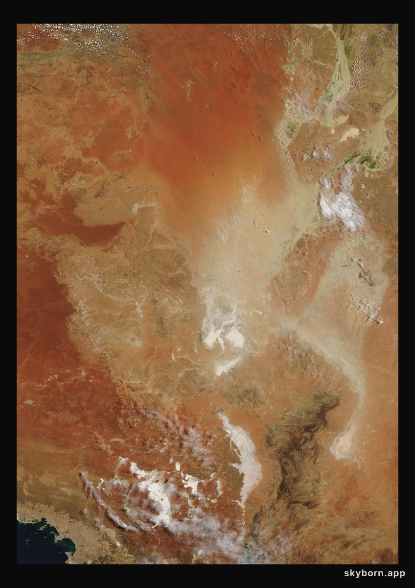 The Earth on 24 February 2009 · Lake Eyre, Australia
