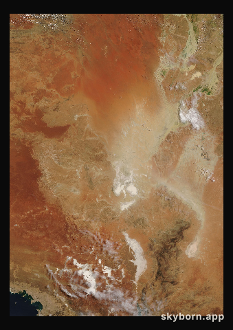 The Earth on 24 February 2009 · Lake Eyre, Australia