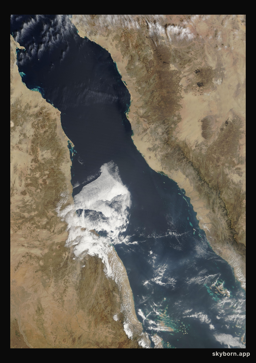 The Earth on 25 February 2009 · Red Sea