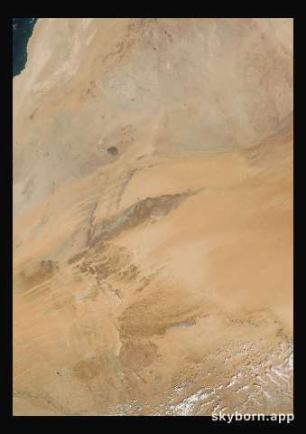 The Earth on 1 March 2009 · Eye of the Sahara, Mauritania