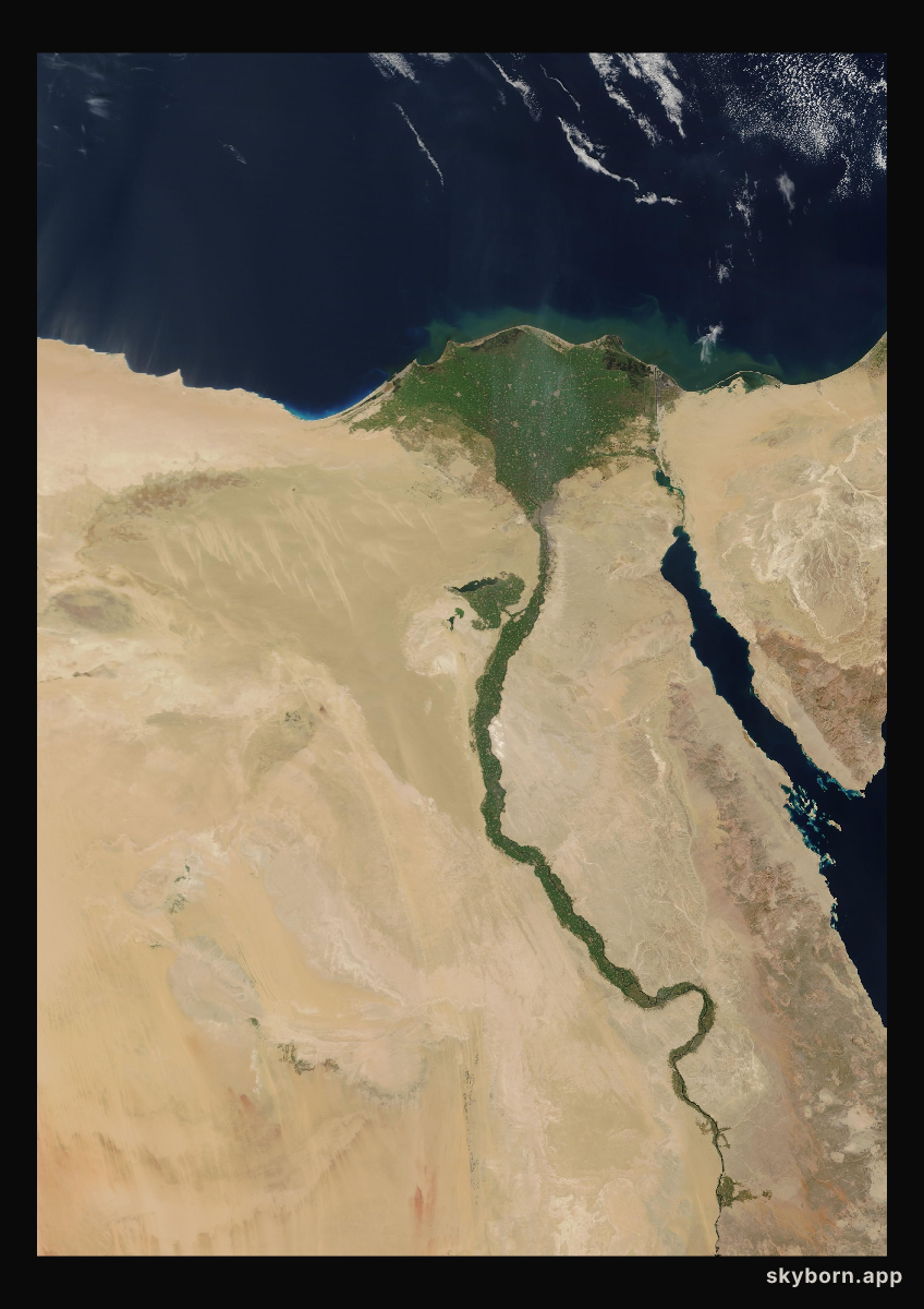 The Earth on 4 March 2009 · Nile Delta and Sinai
