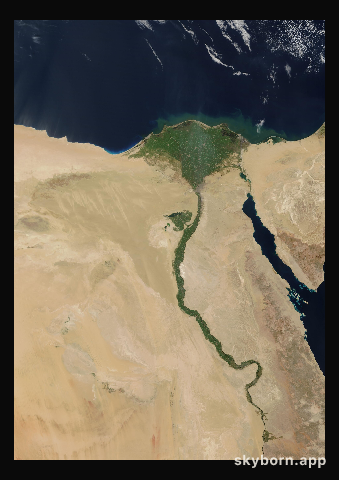The Earth on 4 March 2009 · Nile Delta and Sinai