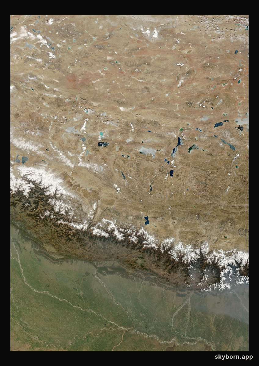 The Earth on 6 March 2009 · Himalaya and Tibet