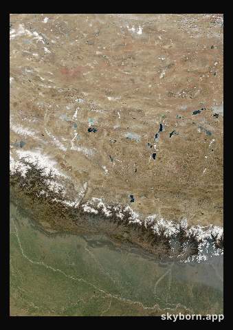 The Earth on 6 March 2009 · Himalaya and Tibet