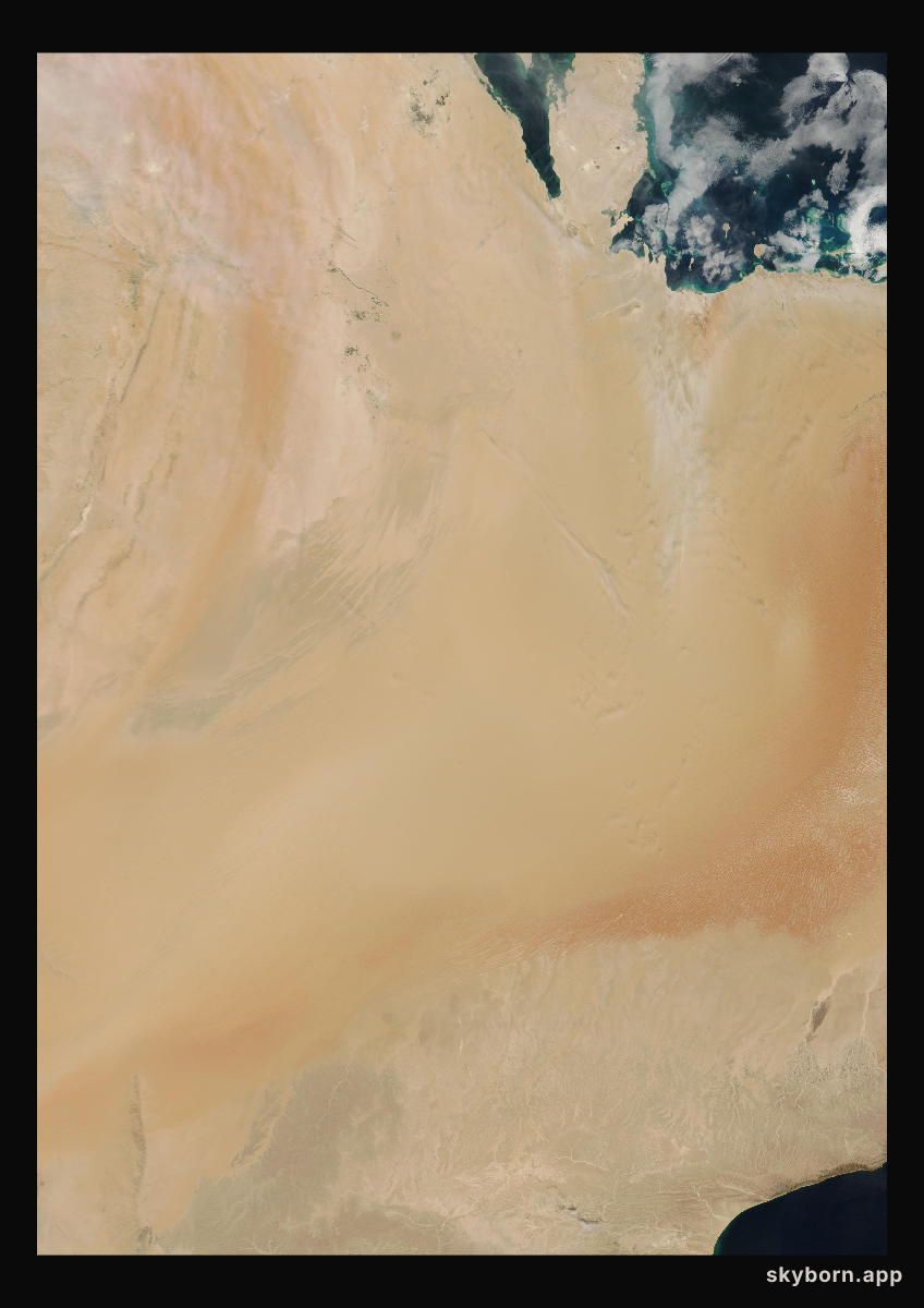 The Earth on 9 March 2009 · Empty Quarter, Arabia