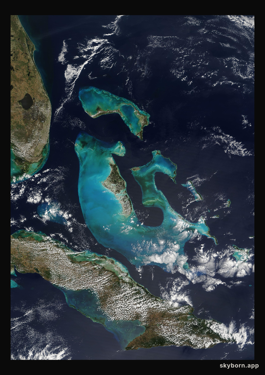The Earth on 10 March 2009 · Bahamas