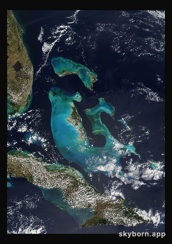 The Earth on 10 March 2009 · Bahamas