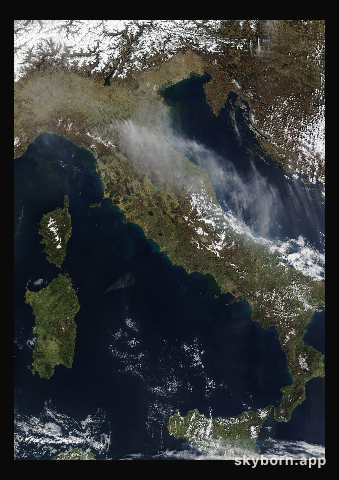 The Earth on 18 March 2009 · Italy and the Adriatic