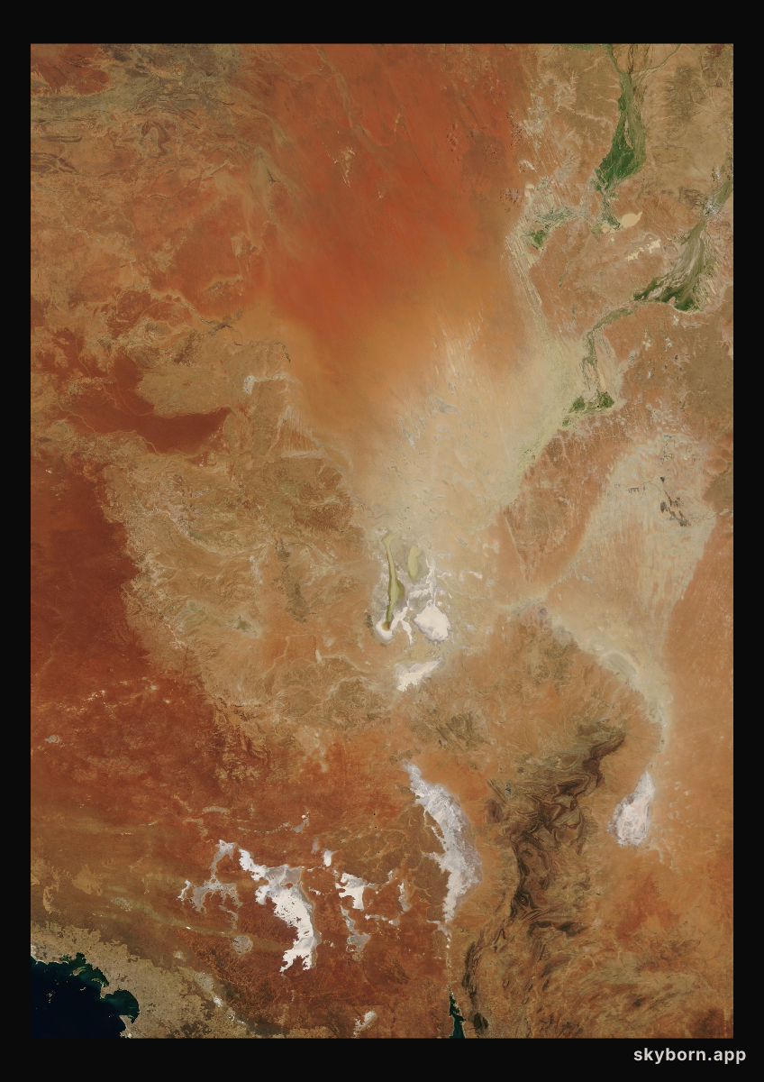 The Earth on 28 March 2009 · Lake Eyre, Australia