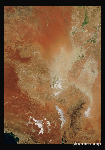The Earth on 28 March 2009 · Lake Eyre, Australia