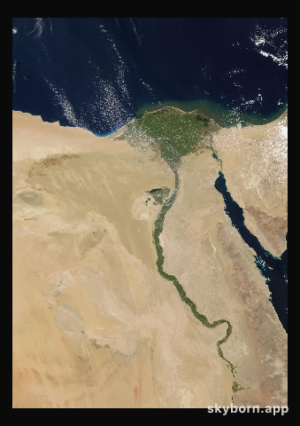 The Earth on 29 March 2009 · Nile Delta and Sinai