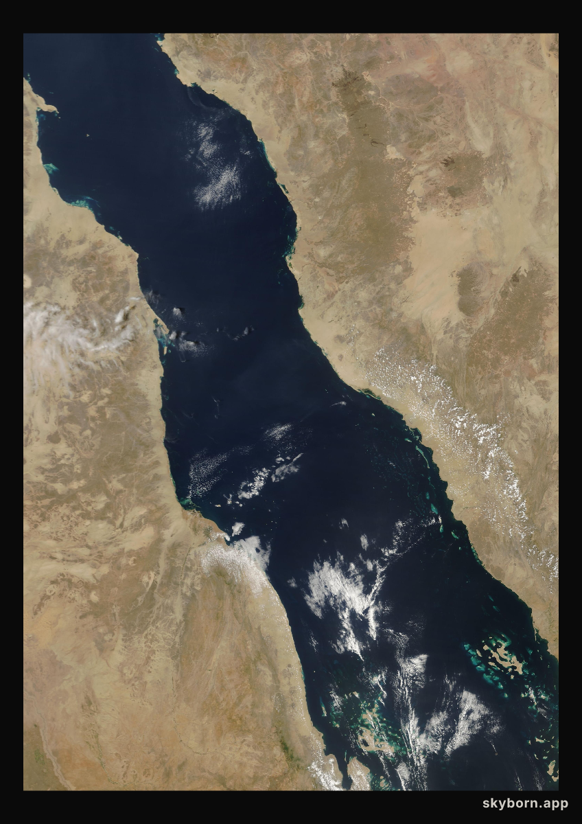 The Earth on 4 April 2009 · Red Sea