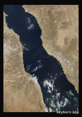 The Earth on 4 April 2009 · Red Sea
