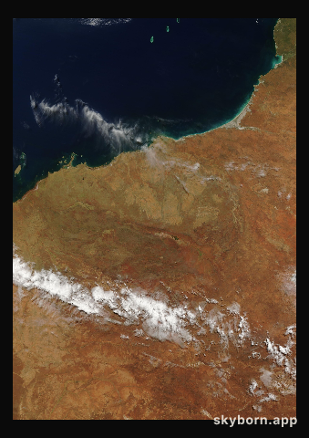 The Earth on 5 April 2009 · Pilbara, Western Australia