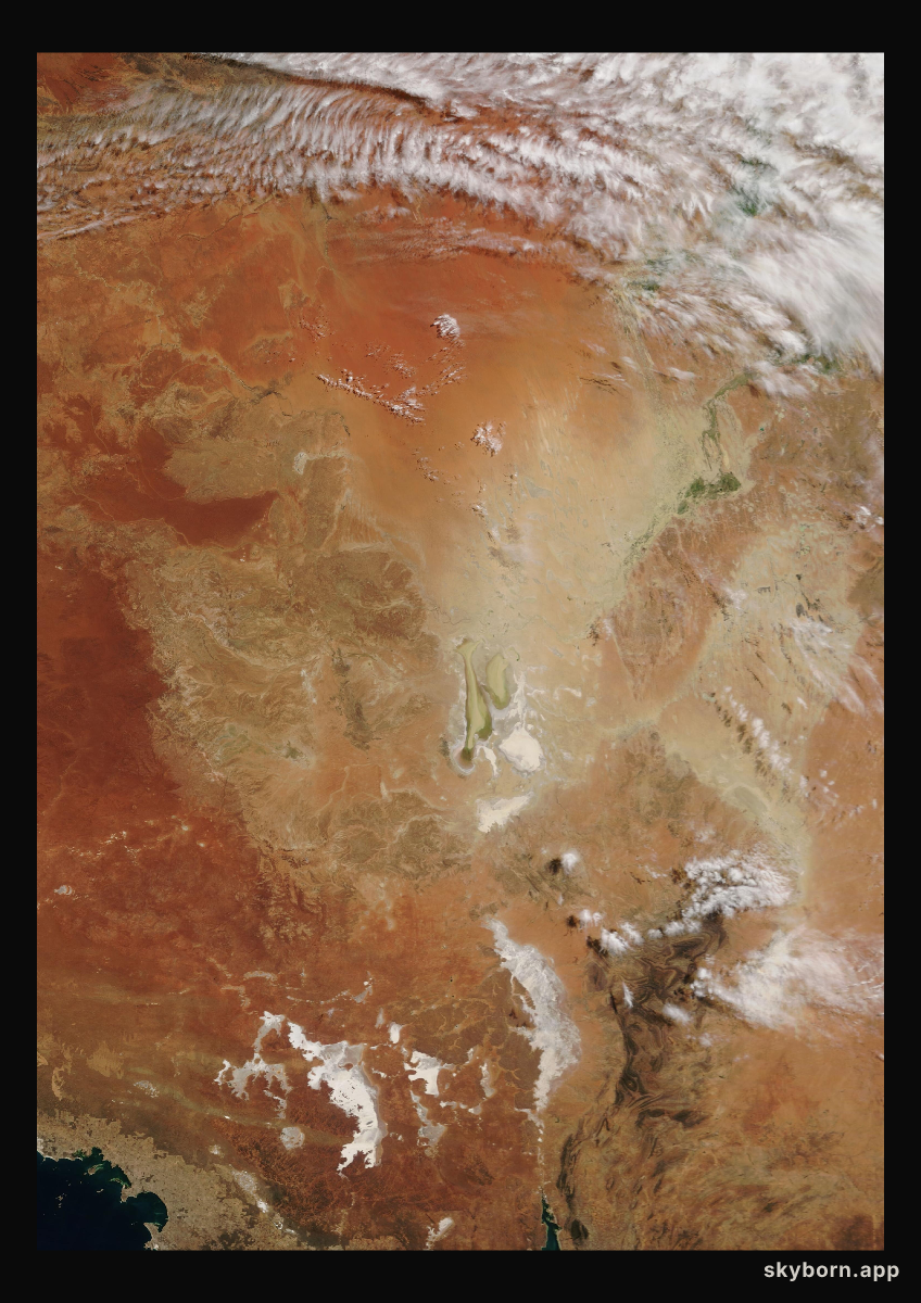 The Earth on 11 April 2009 · Lake Eyre, Australia