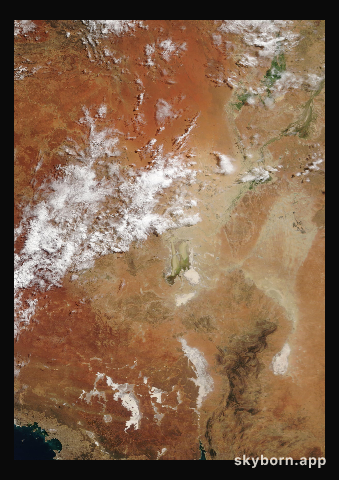 The Earth on 18 April 2009 · Lake Eyre, Australia