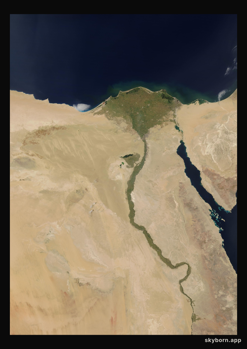 The Earth on 21 April 2009 · Nile Delta and Sinai