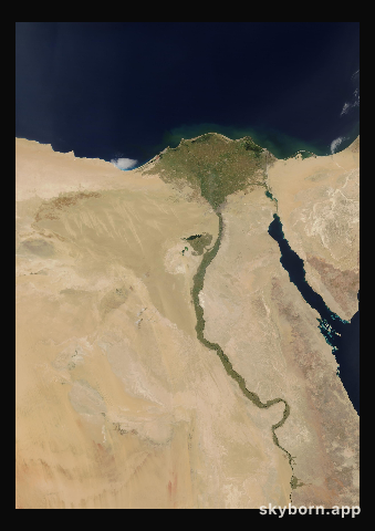 The Earth on 21 April 2009 · Nile Delta and Sinai