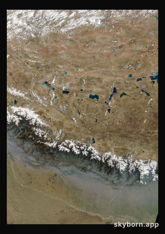 The Earth on 24 April 2009 · Himalaya and Tibet
