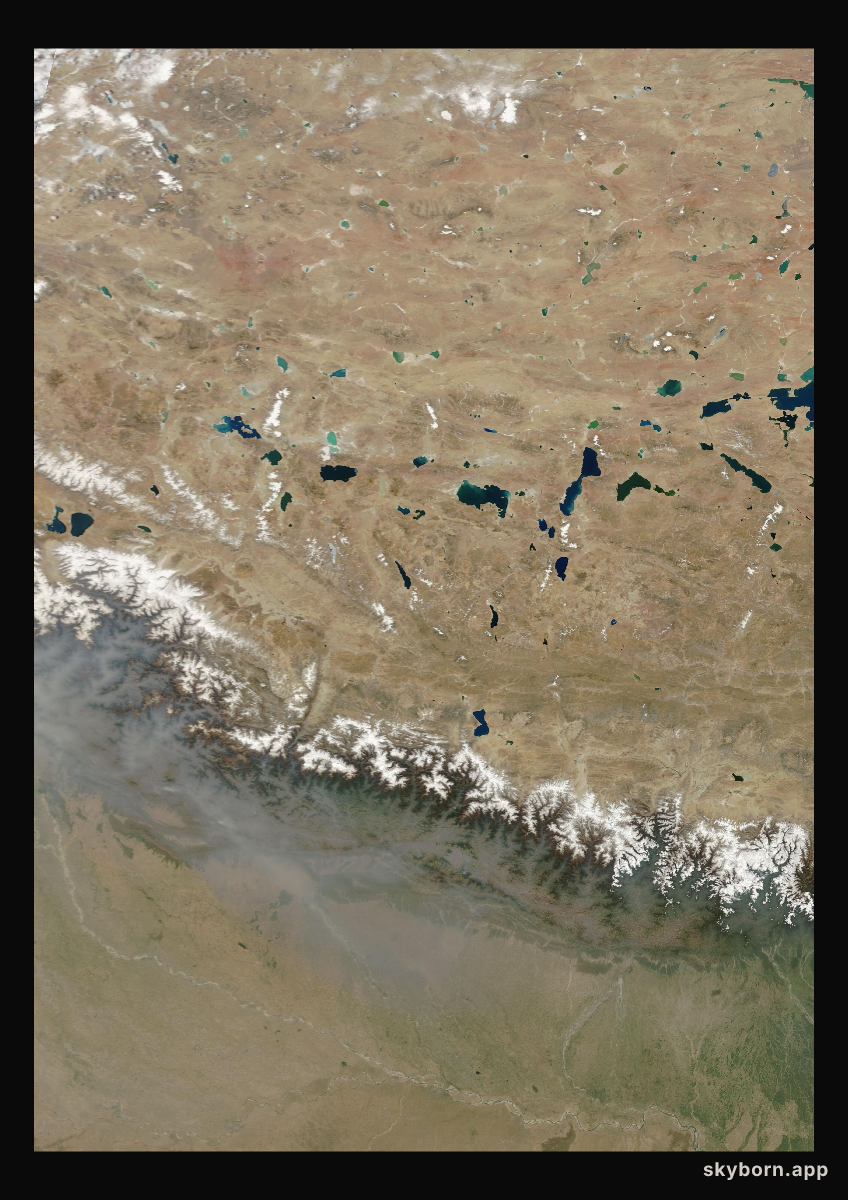 The Earth on 25 April 2009 · Himalaya and Tibet