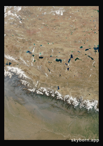 The Earth on 25 April 2009 · Himalaya and Tibet