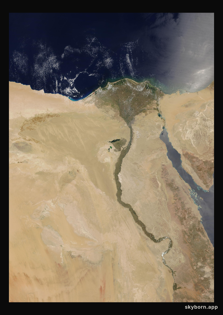 The Earth on 28 May 2009 · Nile Delta and Sinai