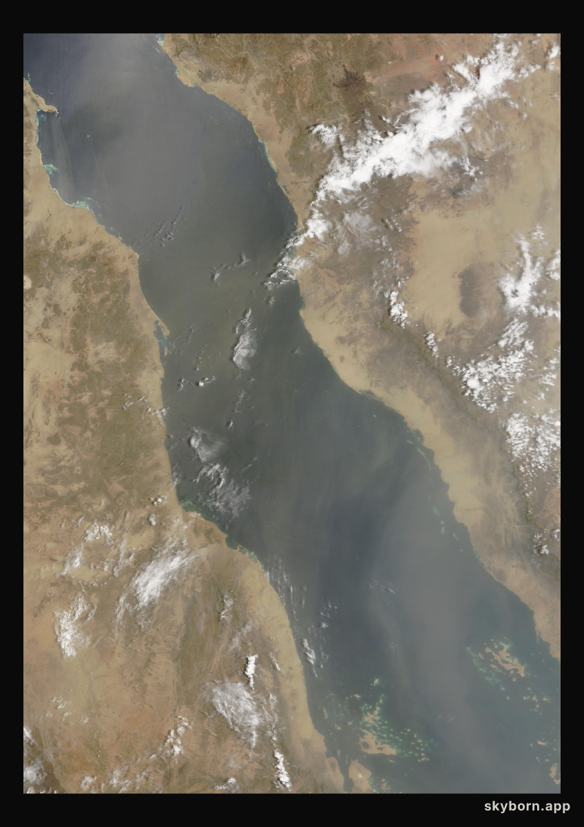 The Earth on 8 June 2009 · Red Sea