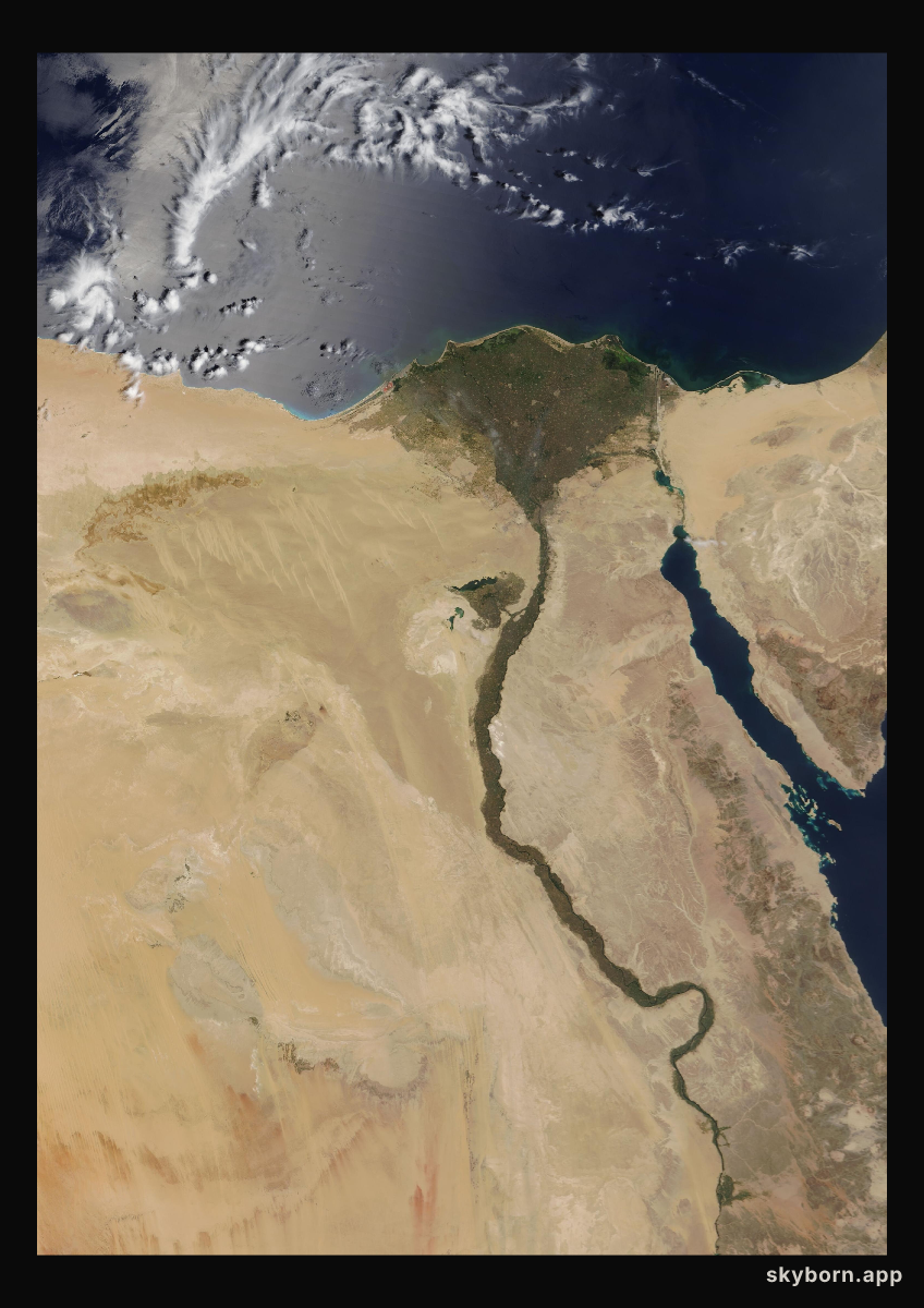 The Earth on 9 June 2009 · Nile Delta and Sinai