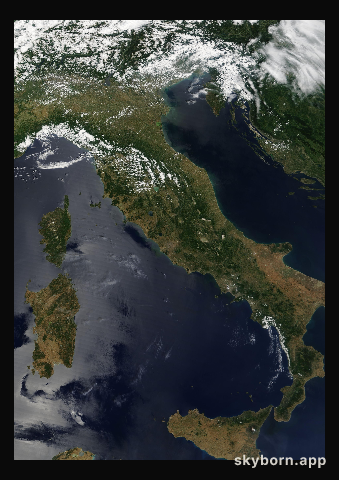 The Earth on 11 June 2009 · Italy and the Adriatic