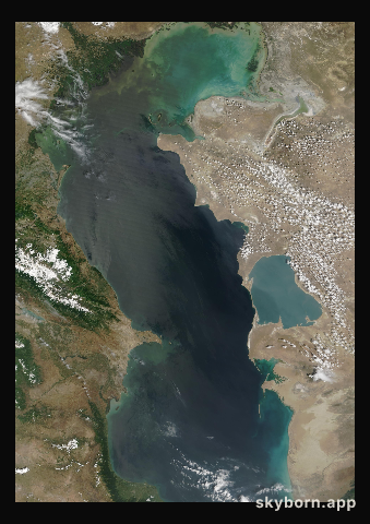 The Earth on 12 June 2009 · Caspian Sea