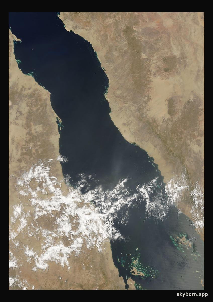 The Earth on 21 June 2009 · Red Sea