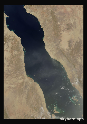 The Earth on 7 July 2009 · Red Sea