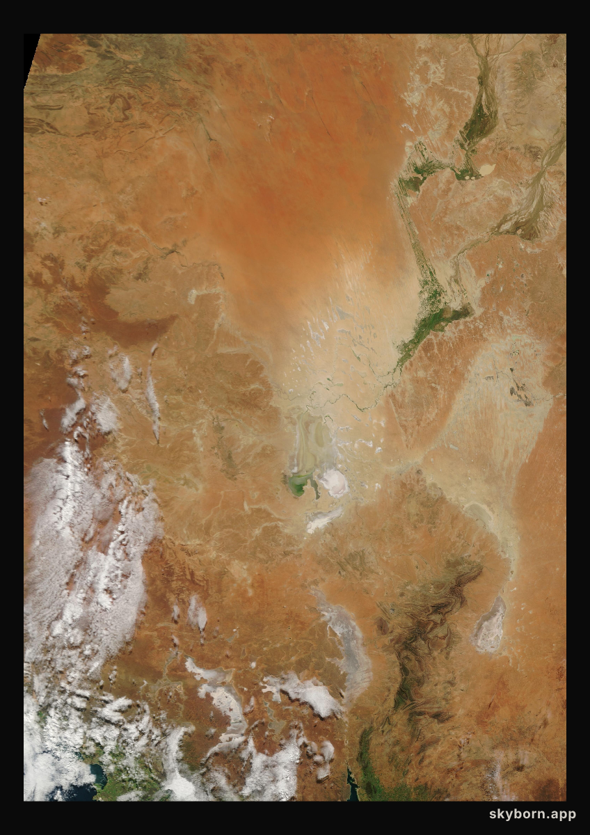 The Earth on 8 July 2009 · Lake Eyre, Australia