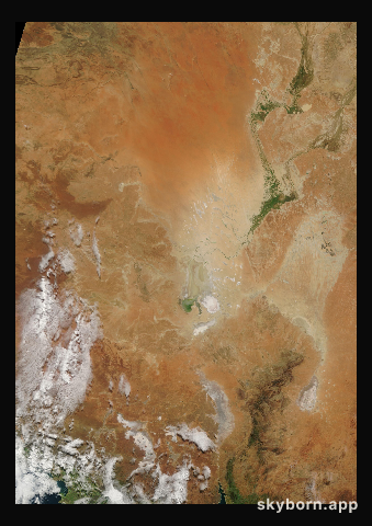The Earth on 8 July 2009 · Lake Eyre, Australia