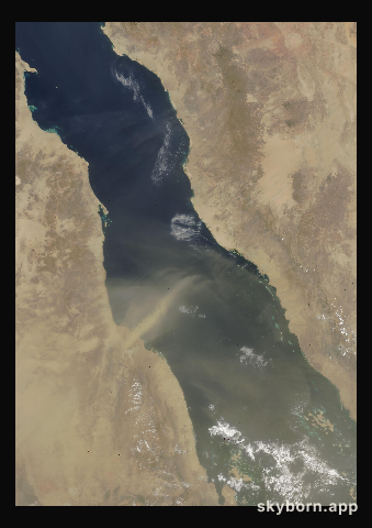 The Earth on 9 July 2009 · Red Sea