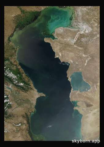 The Earth on 12 July 2009 · Caspian Sea