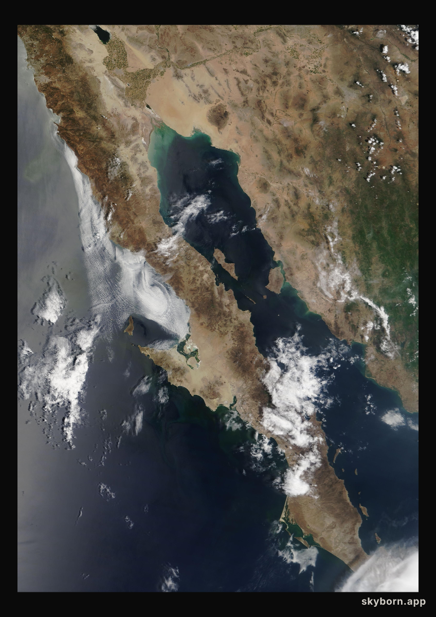 The Earth on 13 July 2009 · Baja California