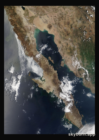 The Earth on 13 July 2009 · Baja California