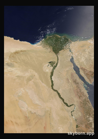 The Earth on 15 July 2009 · Nile Delta and Sinai