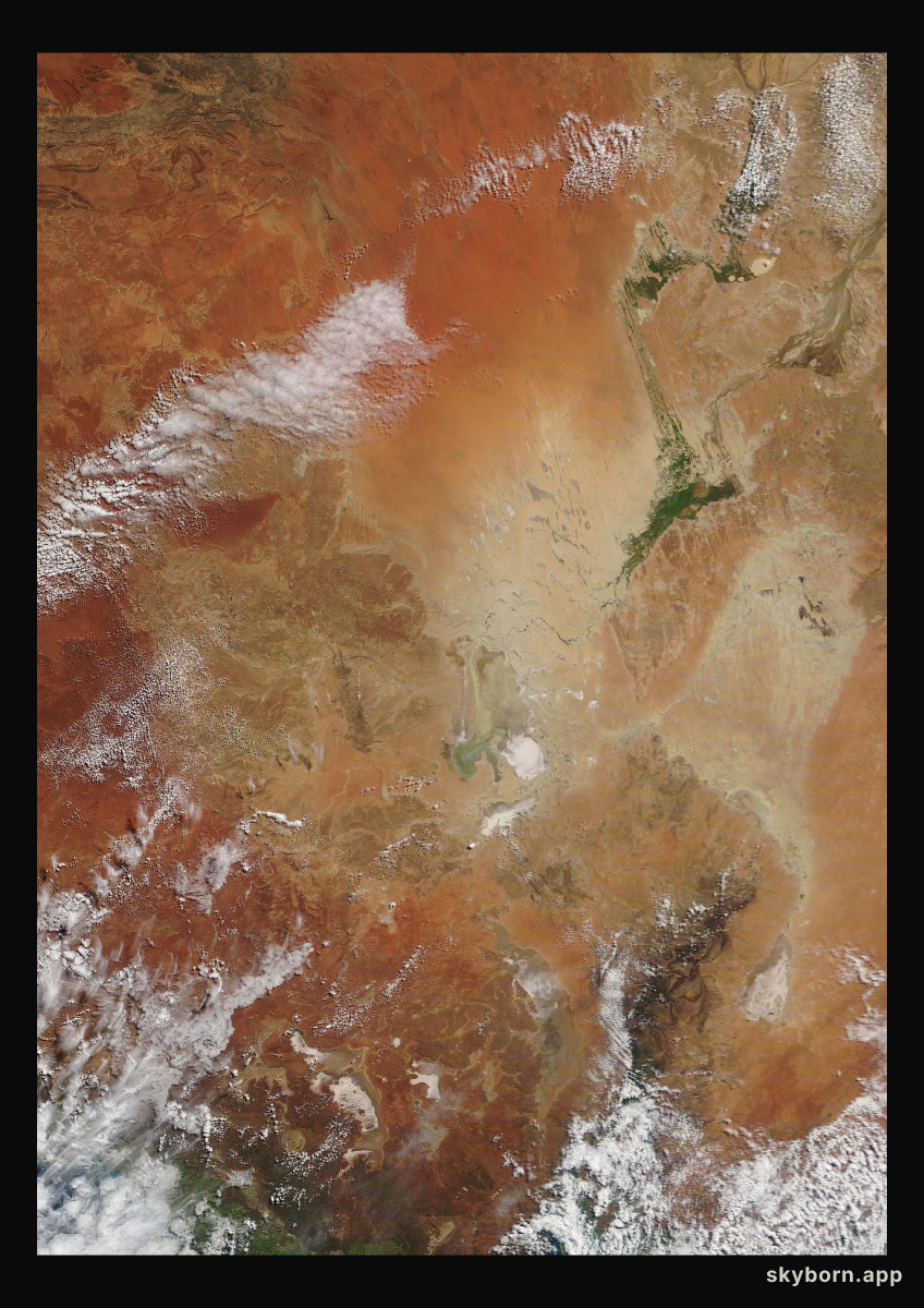 The Earth on 16 July 2009 · Lake Eyre, Australia