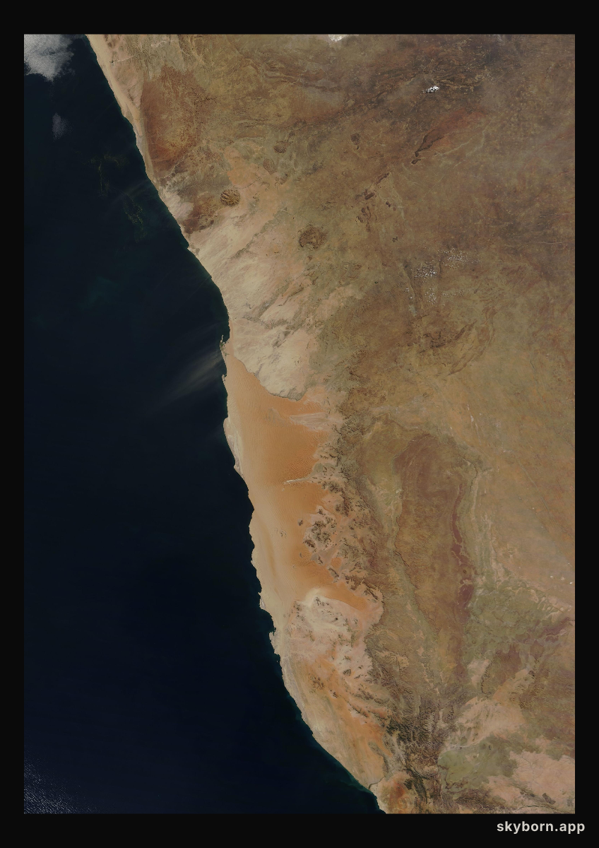 The Earth on 18 July 2009 · Namib Desert