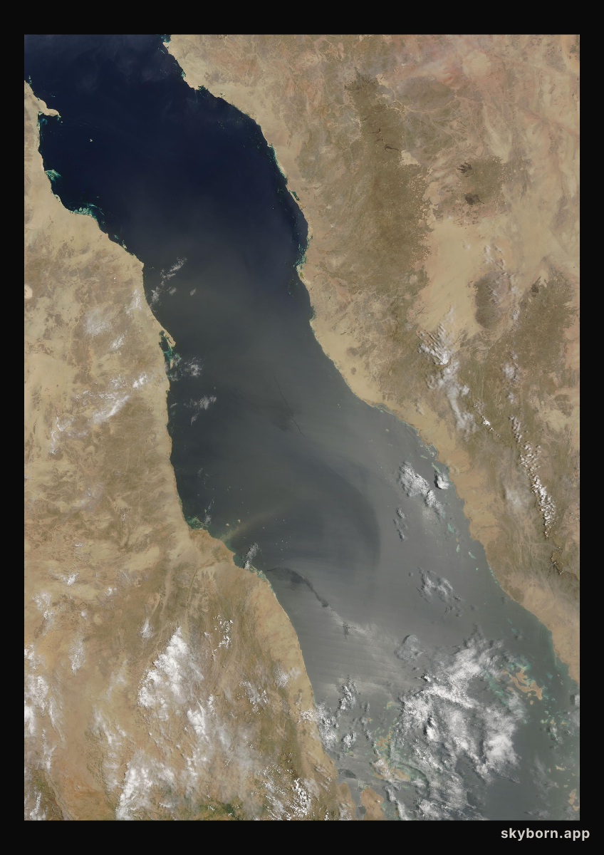 The Earth on 21 July 2009 · Red Sea