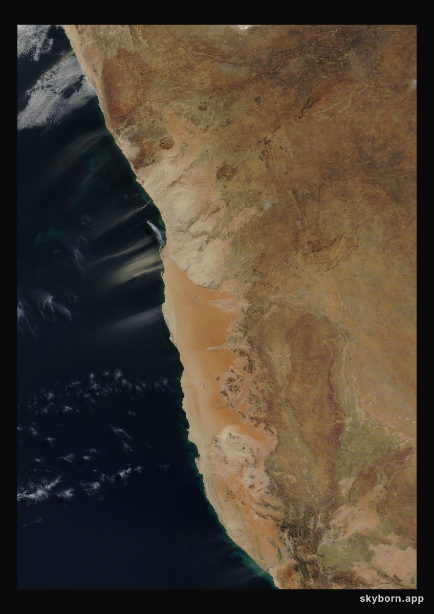 The Earth on 25 July 2009 · Namib Desert
