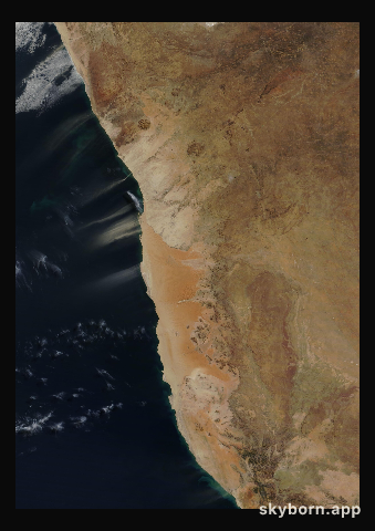The Earth on 25 July 2009 · Namib Desert