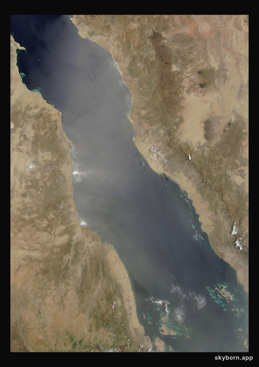 The Earth on 4 August 2009 · Red Sea