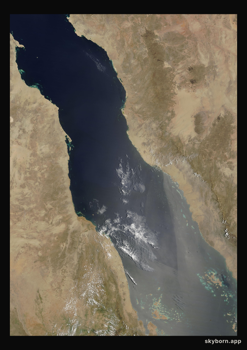 The Earth on 6 August 2009 · Red Sea