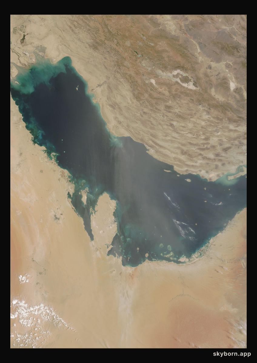 The Earth on 12 August 2009 · Persian Gulf