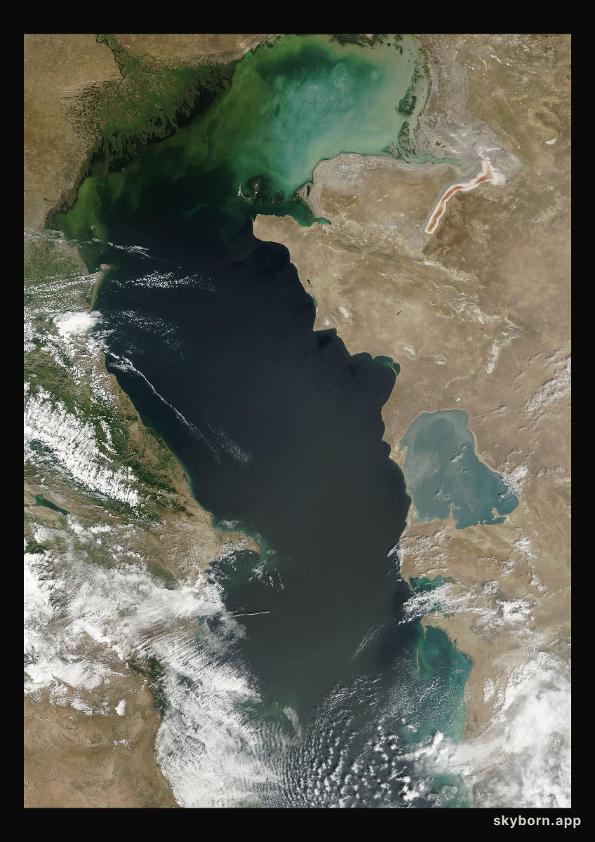 The Earth on 17 August 2009 · Caspian Sea