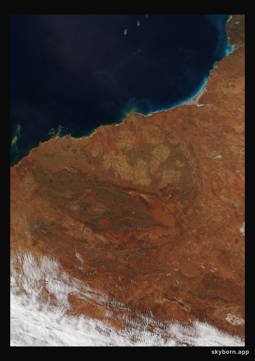The Earth on 21 August 2009 · Pilbara, Western Australia